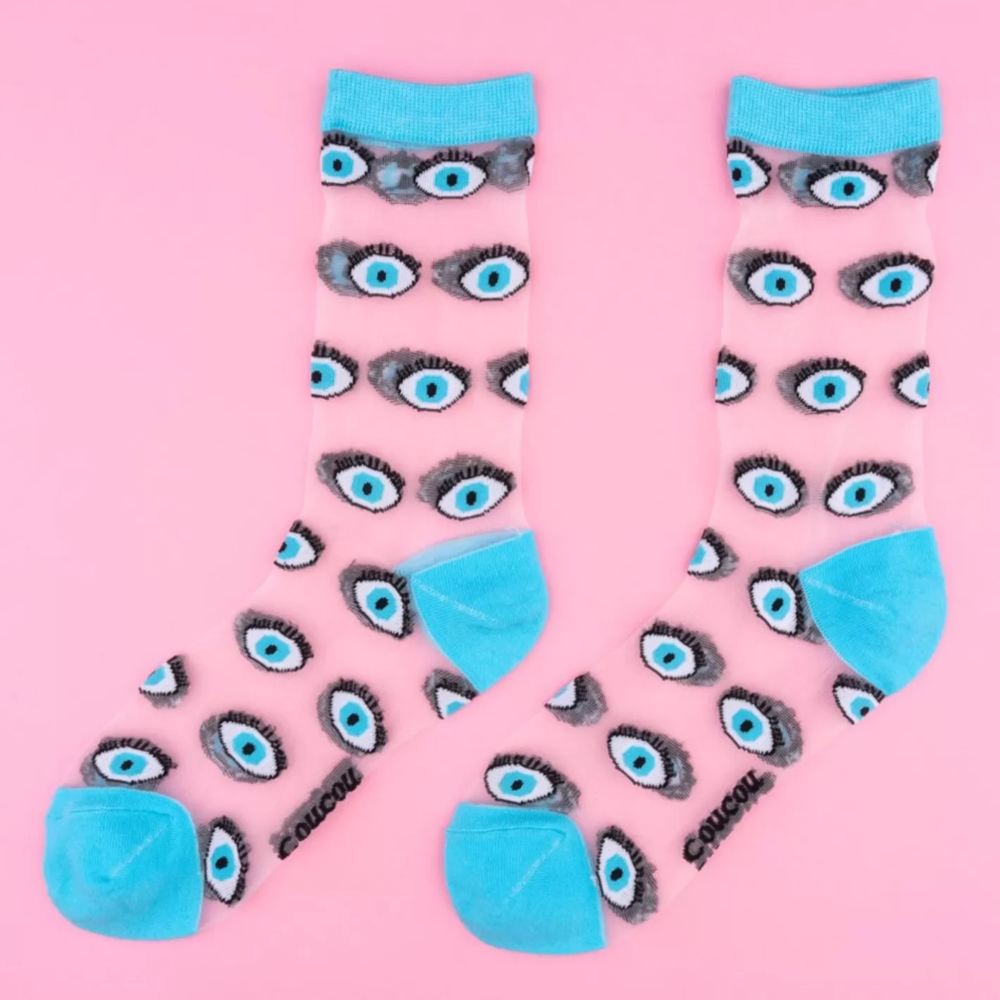 Eye Sheer Socks - Blue>Coucou Suzette Outlet