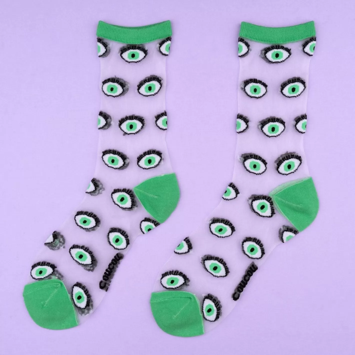 Eye Sheer Socks - Green>Coucou Suzette New