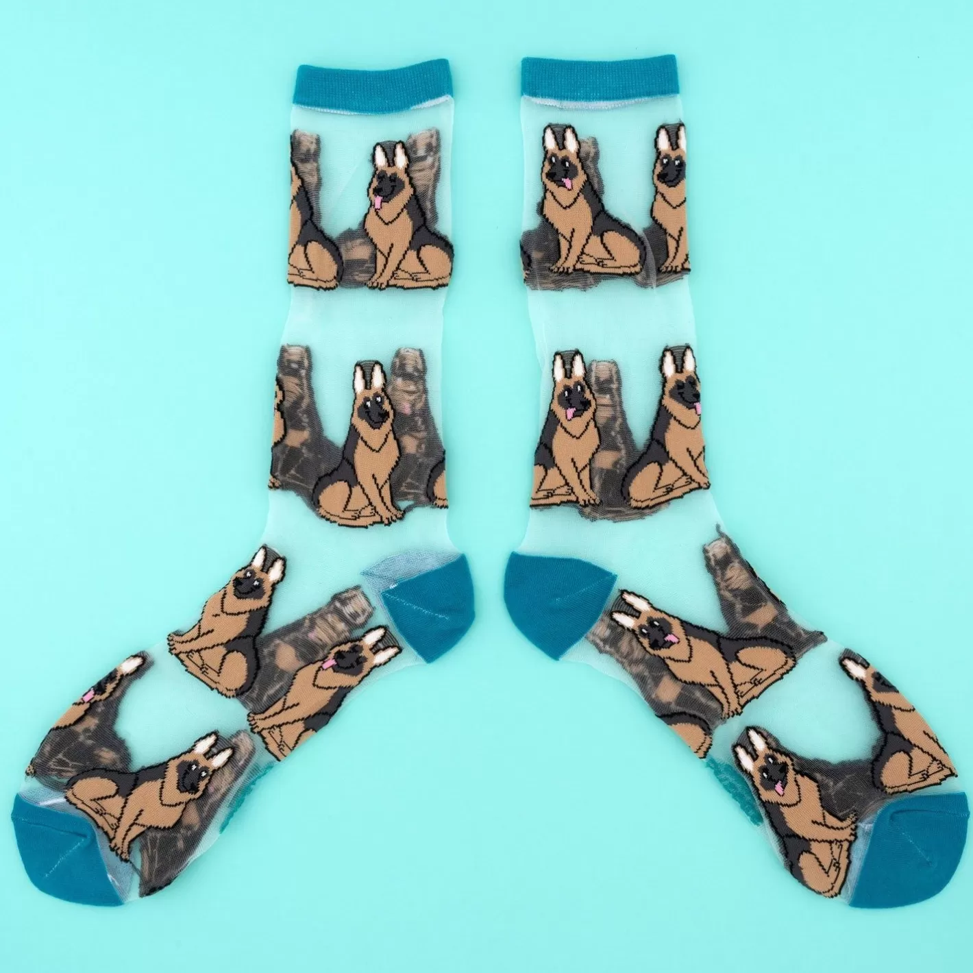 German Shepherd Sheer Socks>Coucou Suzette Fashion