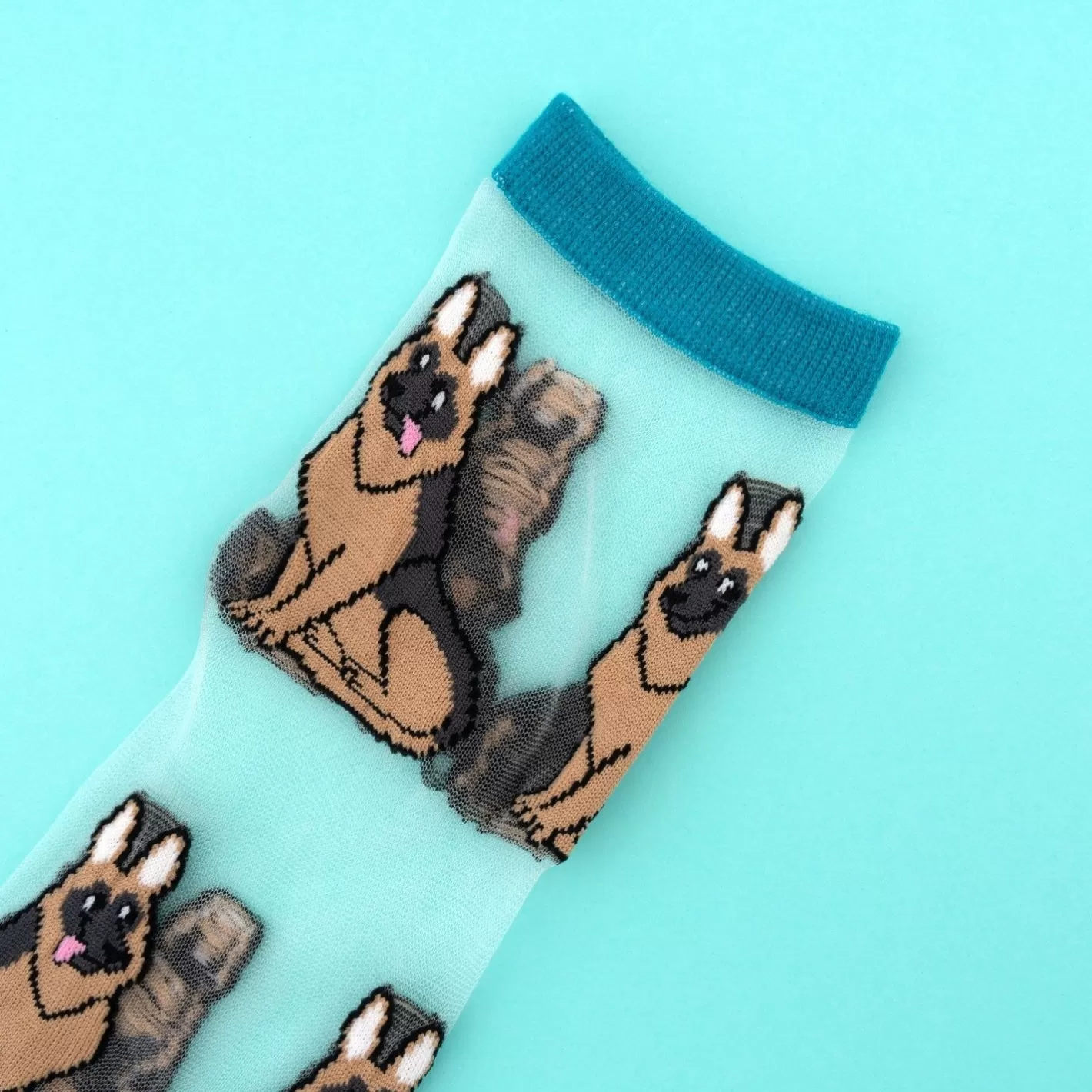 German Shepherd Sheer Socks>Coucou Suzette Fashion