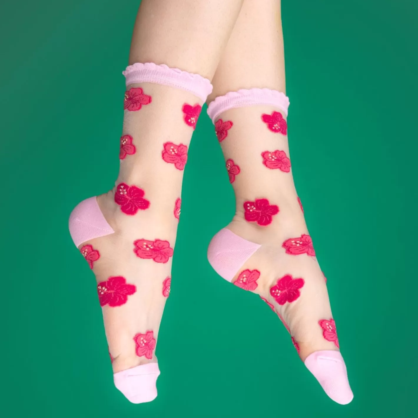 Hibiscus Sheer Socks>Coucou Suzette Cheap