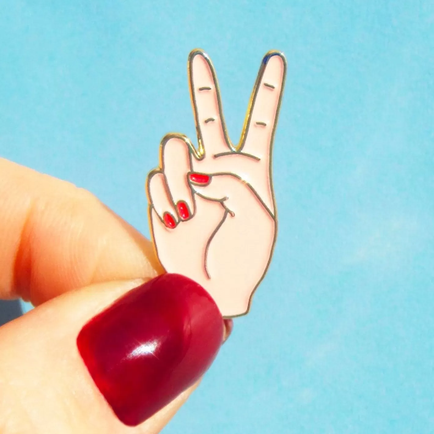 Peace Out Pin - White>Coucou Suzette Online