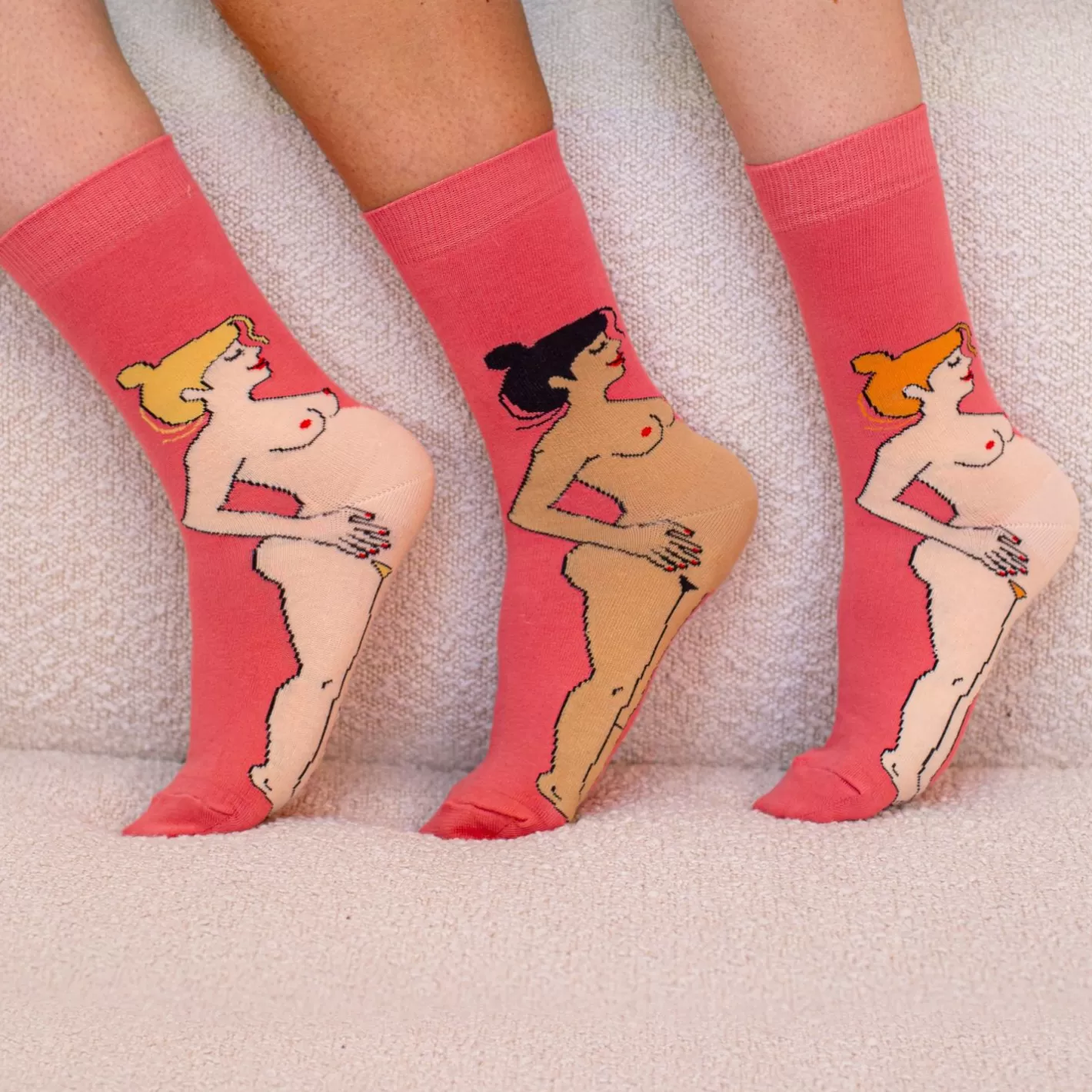 Pregnant Woman Socks - Blonde>Coucou Suzette Best