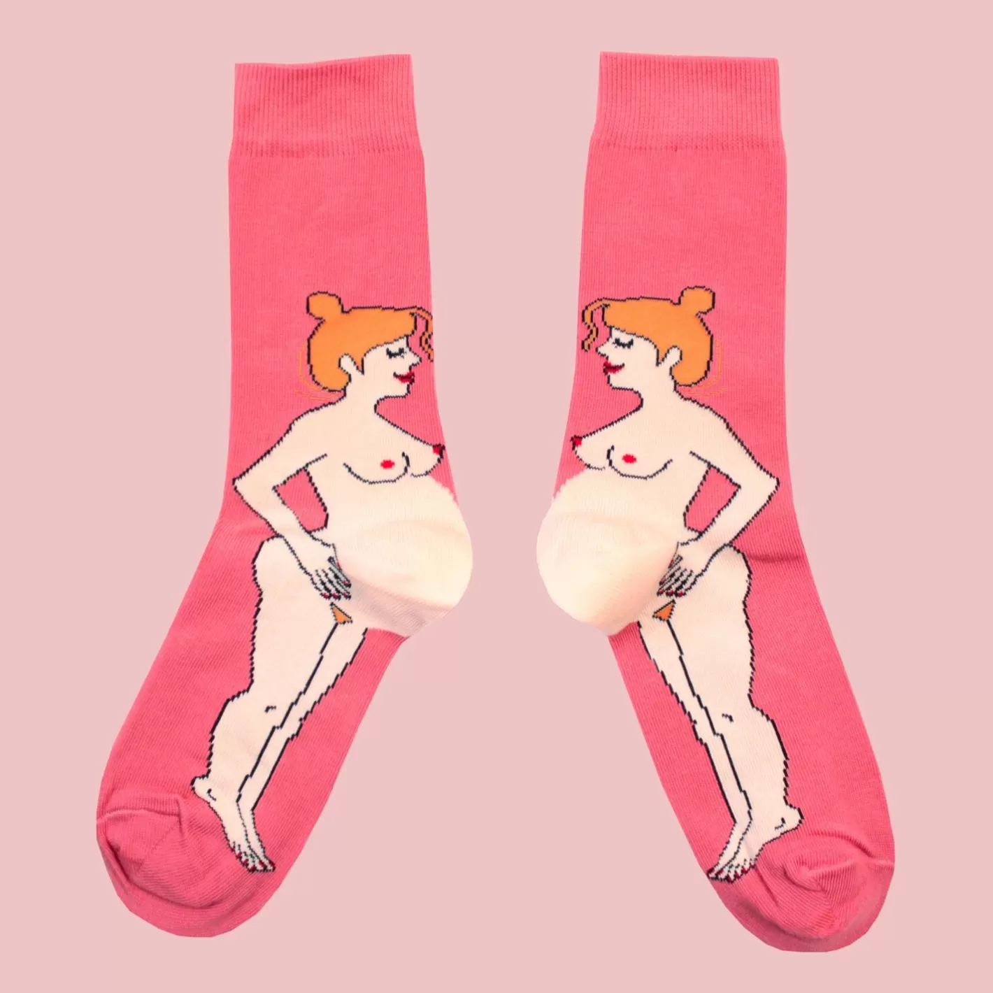 Pregnant Woman Socks - Redhead>Coucou Suzette New