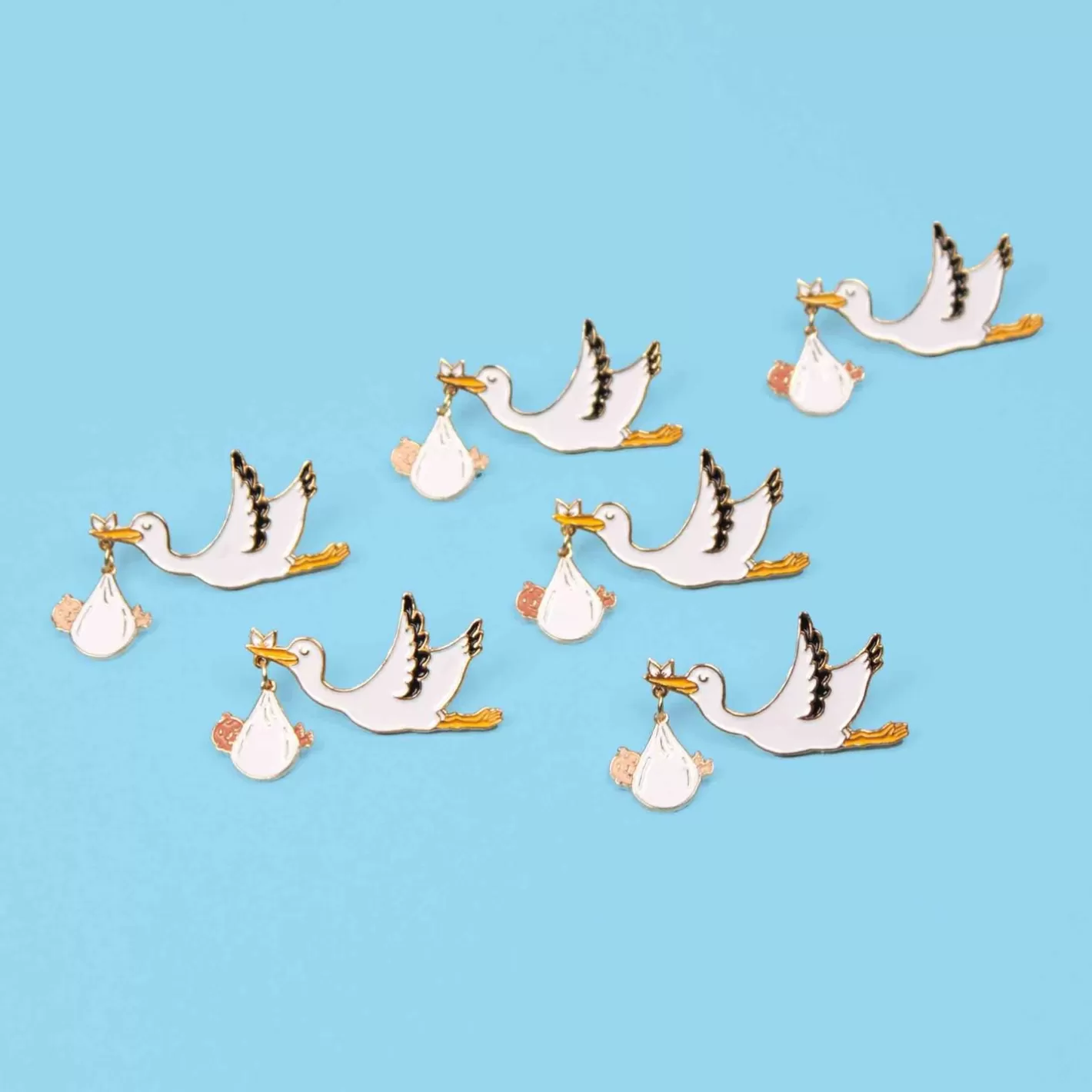 Stork Pin - Black Baby>Coucou Suzette Store