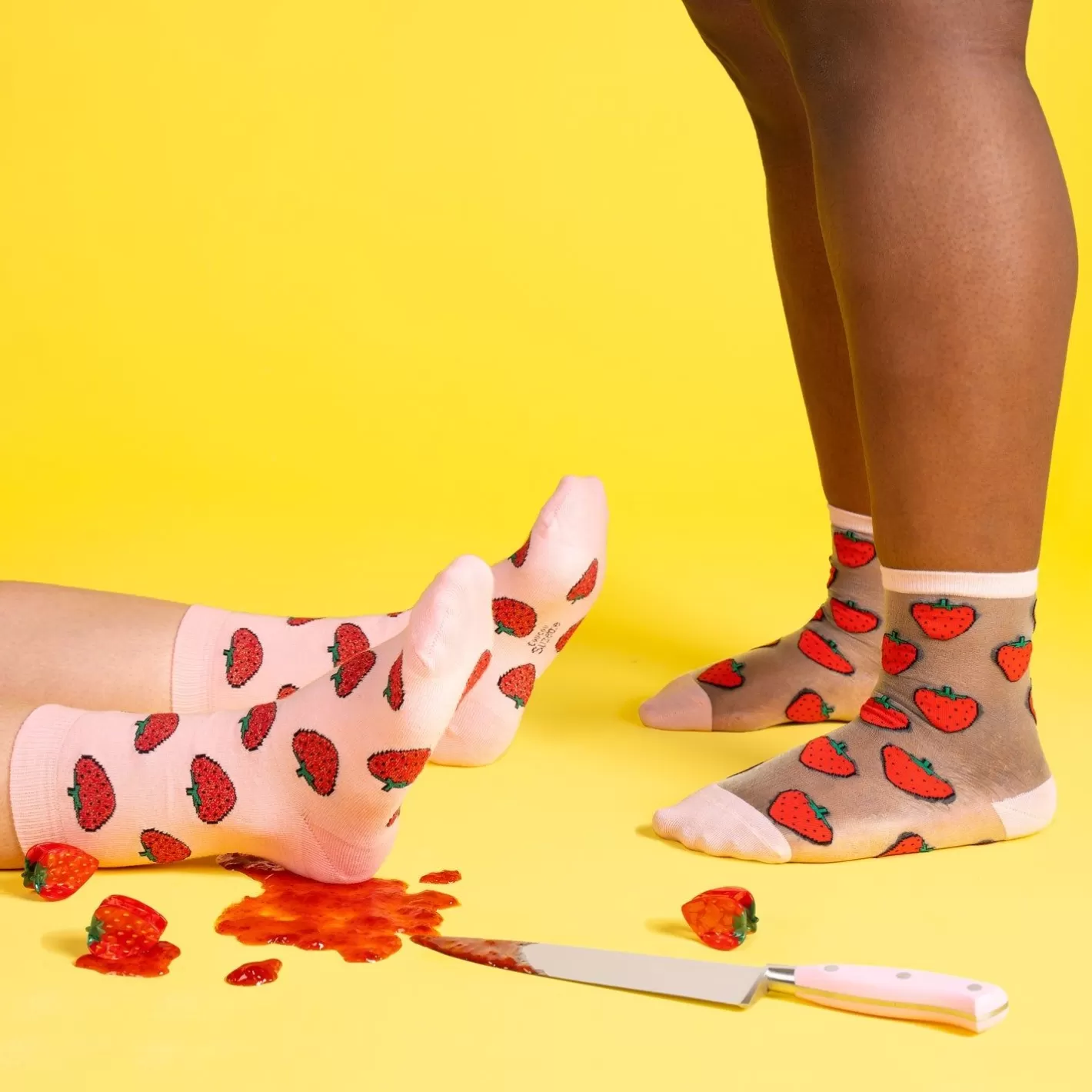 Strawberry Sheer Socks>Coucou Suzette New